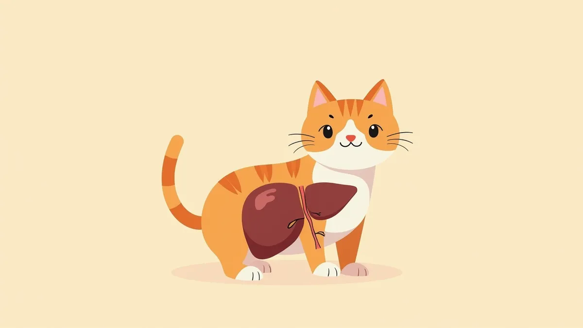 고양이 간과 문맥혈관 시스템의 해부도, 간을 회피하는 비정상 혈관이 보임