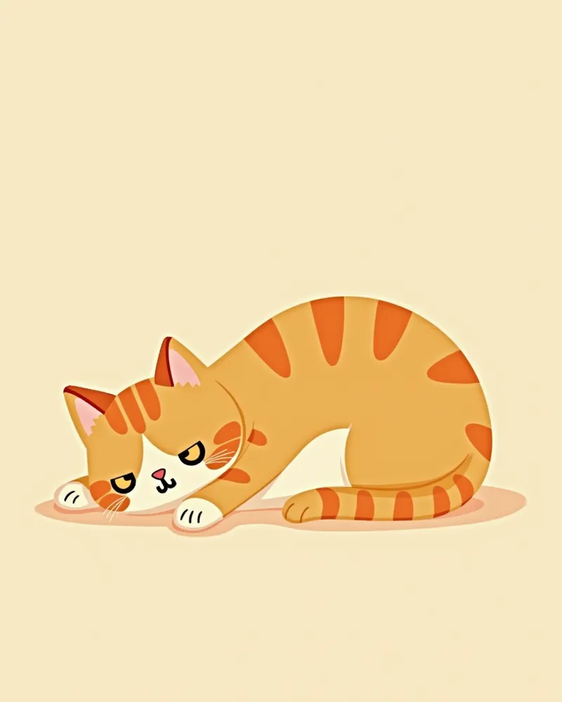 중성화 후 활동성 감소로 보이는 고양이