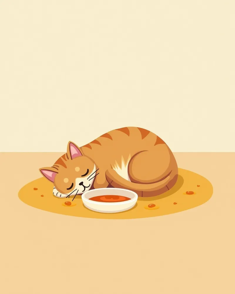조용한 환경에서 휴식 중인 고양이