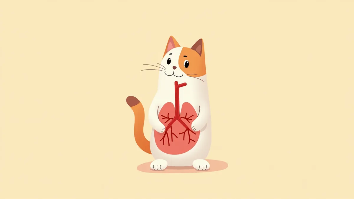 고양이 폐동맥 고혈압의 해부학적 구조도