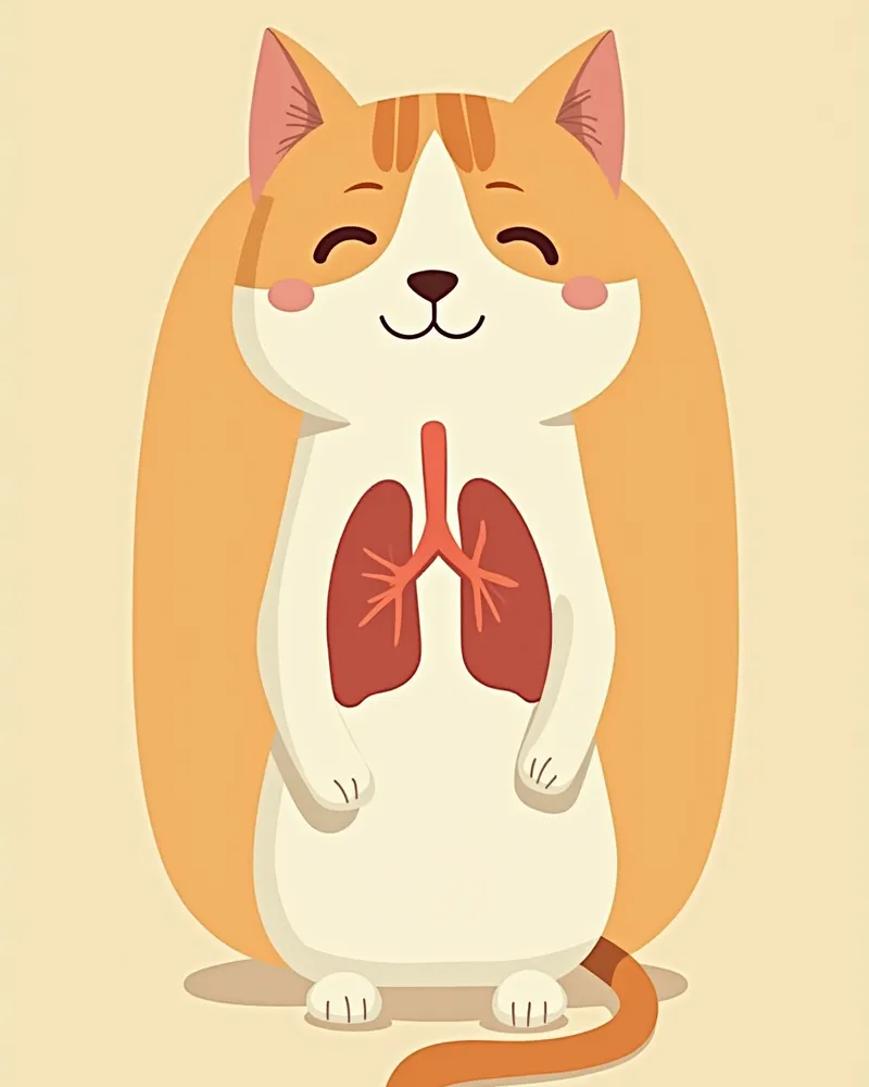 고양이 폐동맥 고혈압의 원인을 보여주는 흉부 X-ray