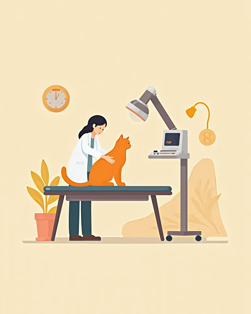 동물병원에서 초음파 검사를 받는 고양이 — 폐고혈압 진단과 치료