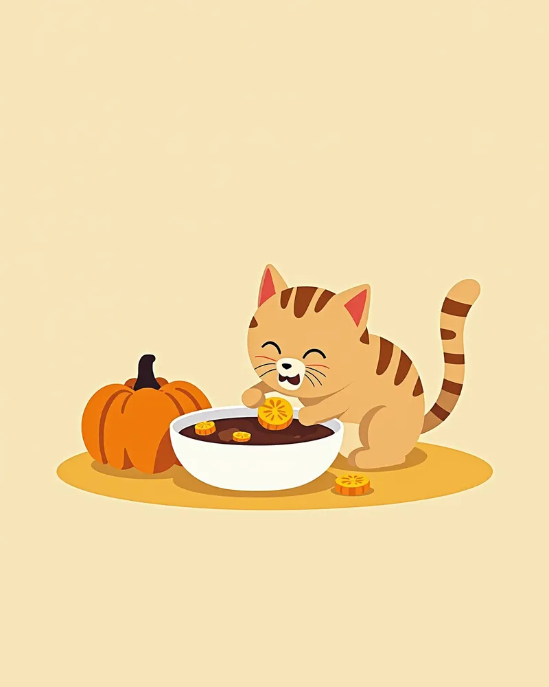 ภาพแมวกำลังกินอาหารผสม