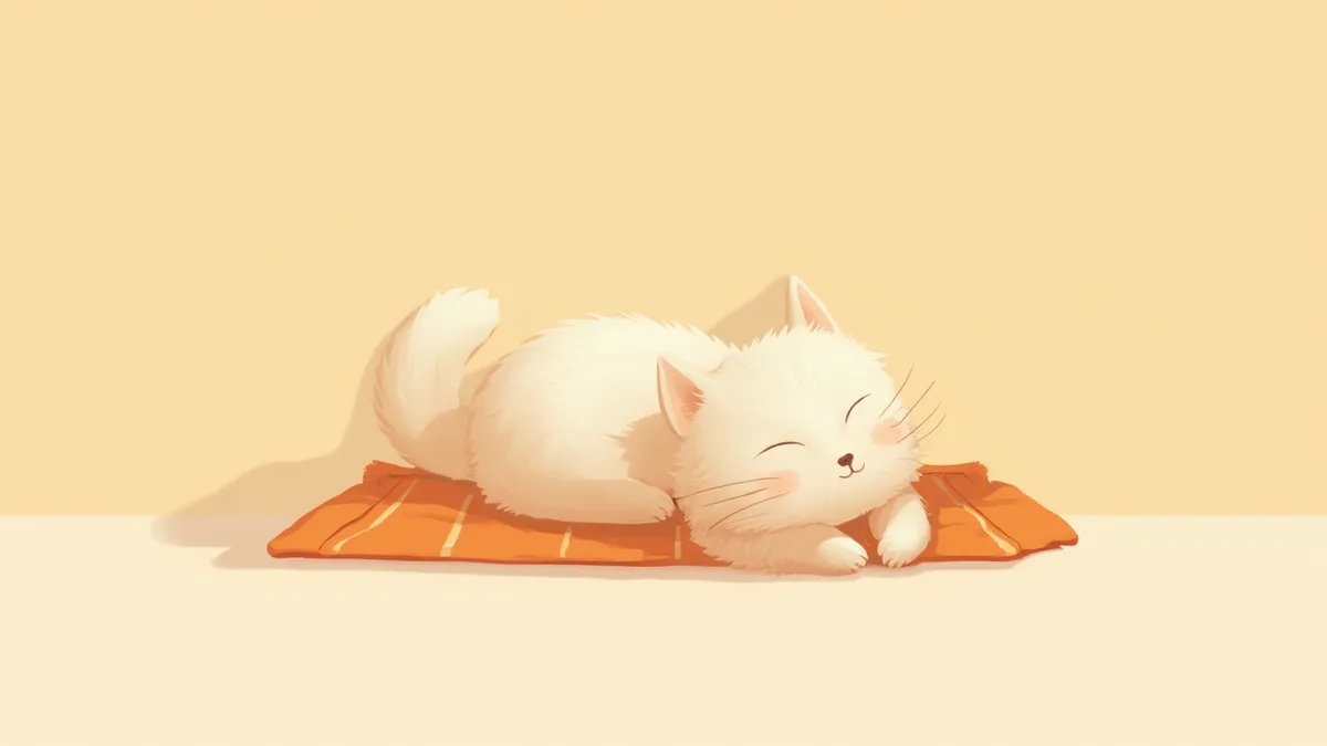 기운 없이 쉬고 있는 고양이 — 신우신염 증상