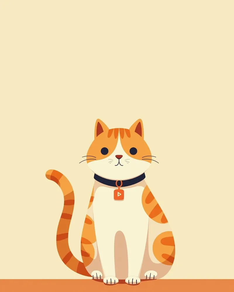 예방접종 태그가 달린 목걸이를 한 고양이