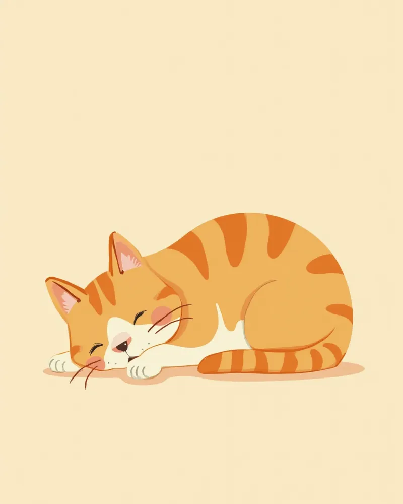 쉬면서 숨이 가빠 보이는 고양이