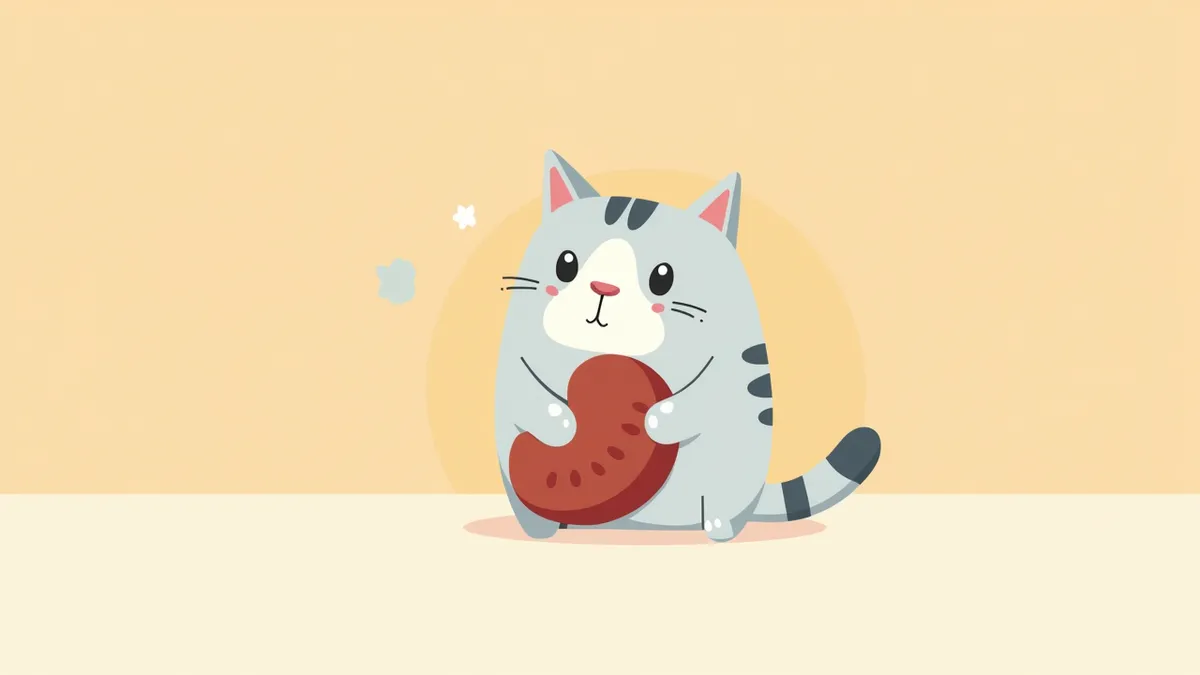 고양이 신장의 구조를 보여주는 해부학적 이미지