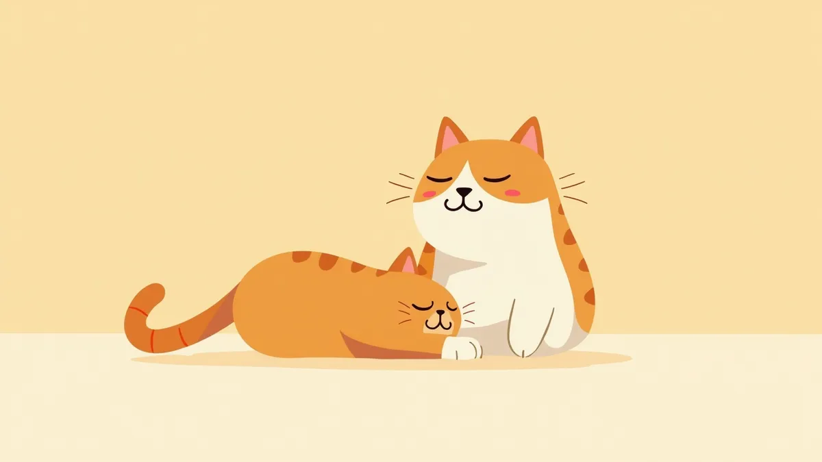 같은 부위를 반복적으로 그루밍하는 고양이