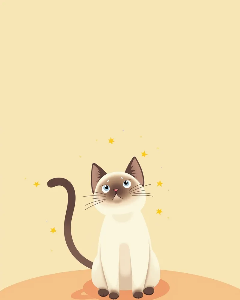 꼬리를 강박적으로 쫓는 샴 고양이