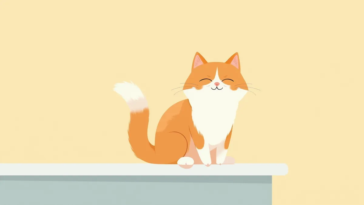 동물병원 진료대 위에 앉아 있는 고양이