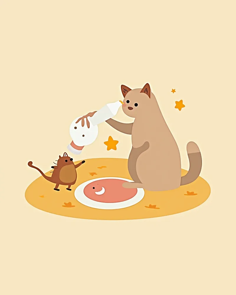 수의사가 고양이 곰팡이 감염 부위에 항진균제를 바르는 모습