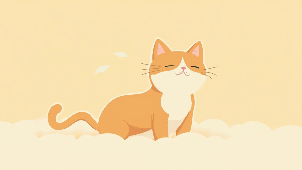 재채기를 하려는 고양이 일러스트