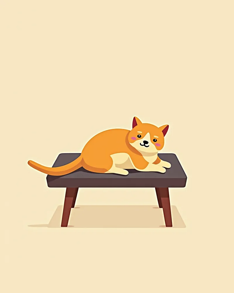 수의사가 고양이 다리의 연부조직 육종 병변을 만지며 진찰하는 장면