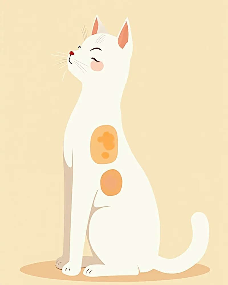 고양이 연조직육종 주요 발생 부위를 표시한 해부학적 일러스트