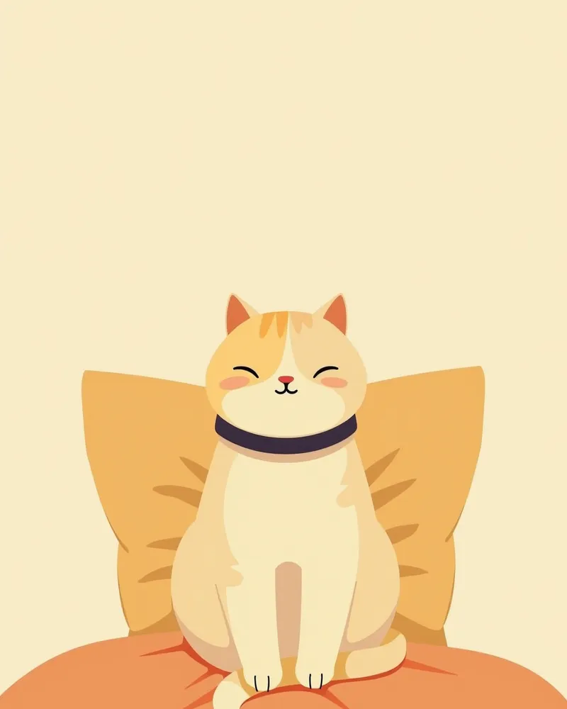 고양이 중성화 후 회복 중 이미지
