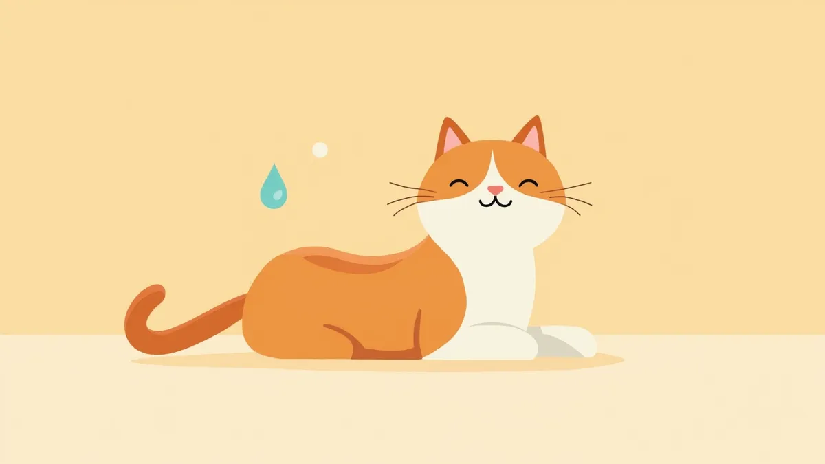 고양이 등줄기에 등점적 약물이 바르는 모습