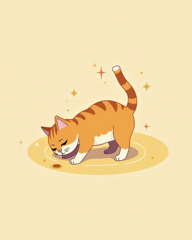 스팟온 약 후 불편한 행동을 보이는 고양이