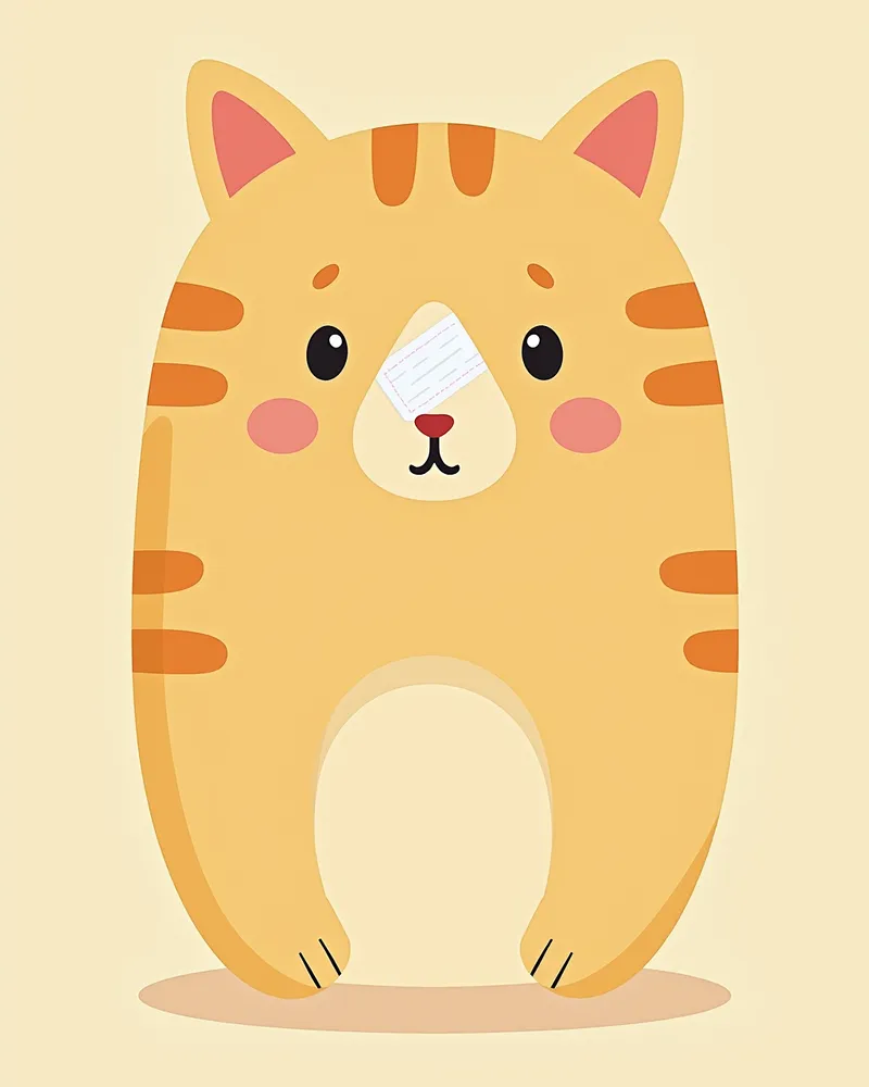 수술 후 회복 중인 고양이