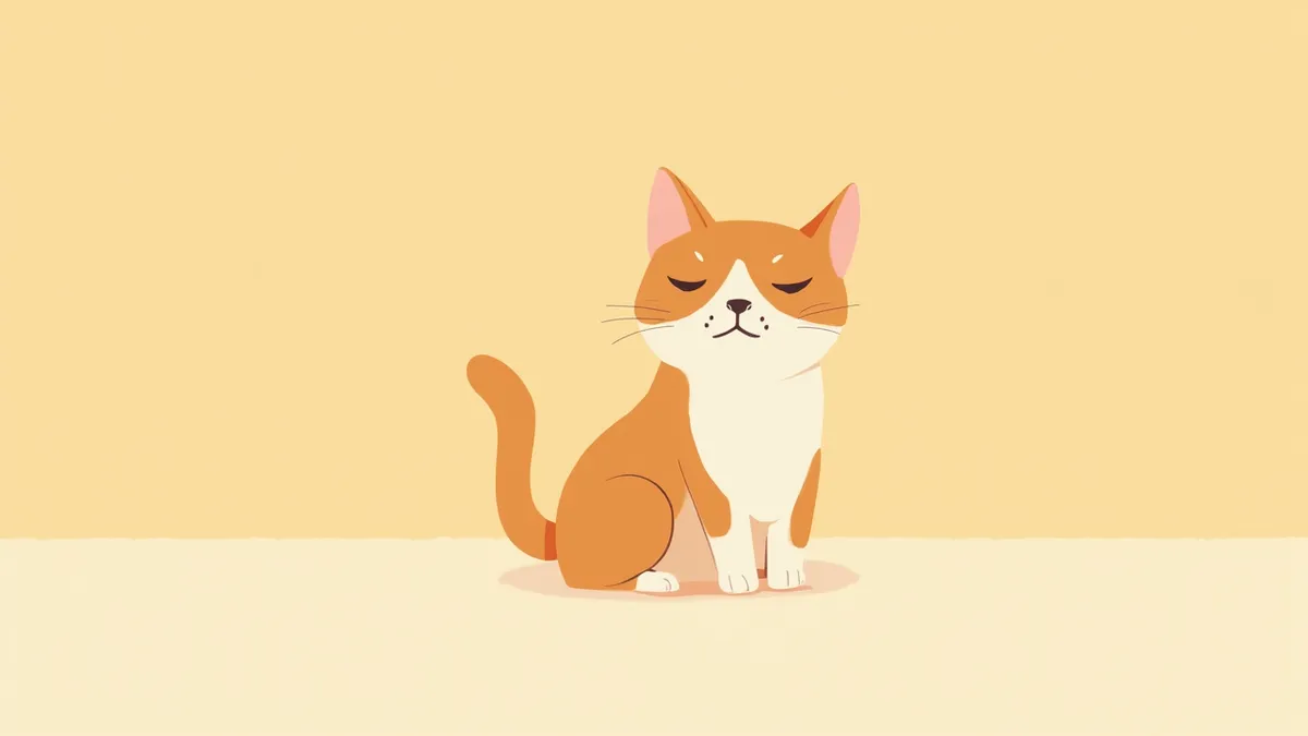 한쪽 눈을 찡그리고 있는 고양이
