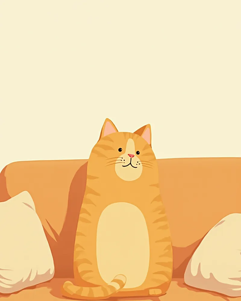 소파 위에서 허공을 멍하니 응시하는 노령 고양이