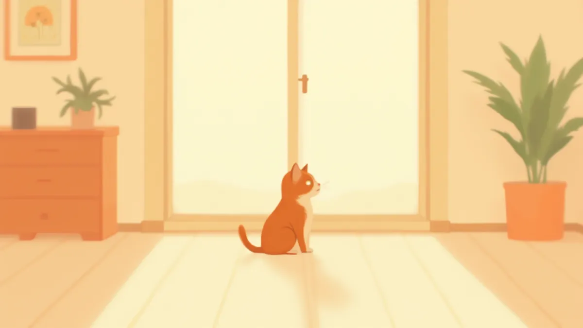 조용히 한 곳을 응시하는 고양이