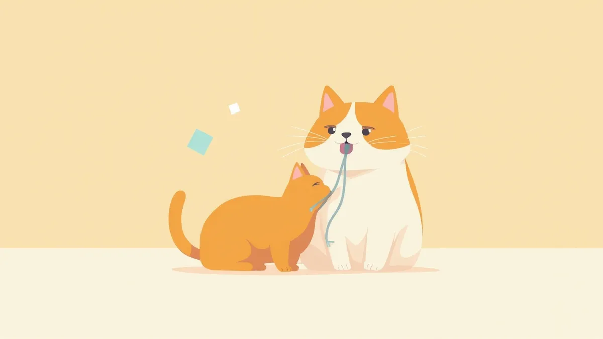 수의사에게 구강 검진을 받는 고양이 일러스트