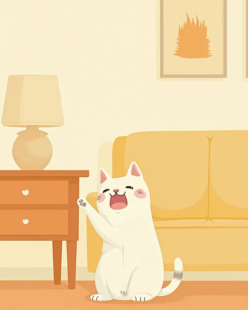 앞다리를 과도하게 그루밍하는 고양이