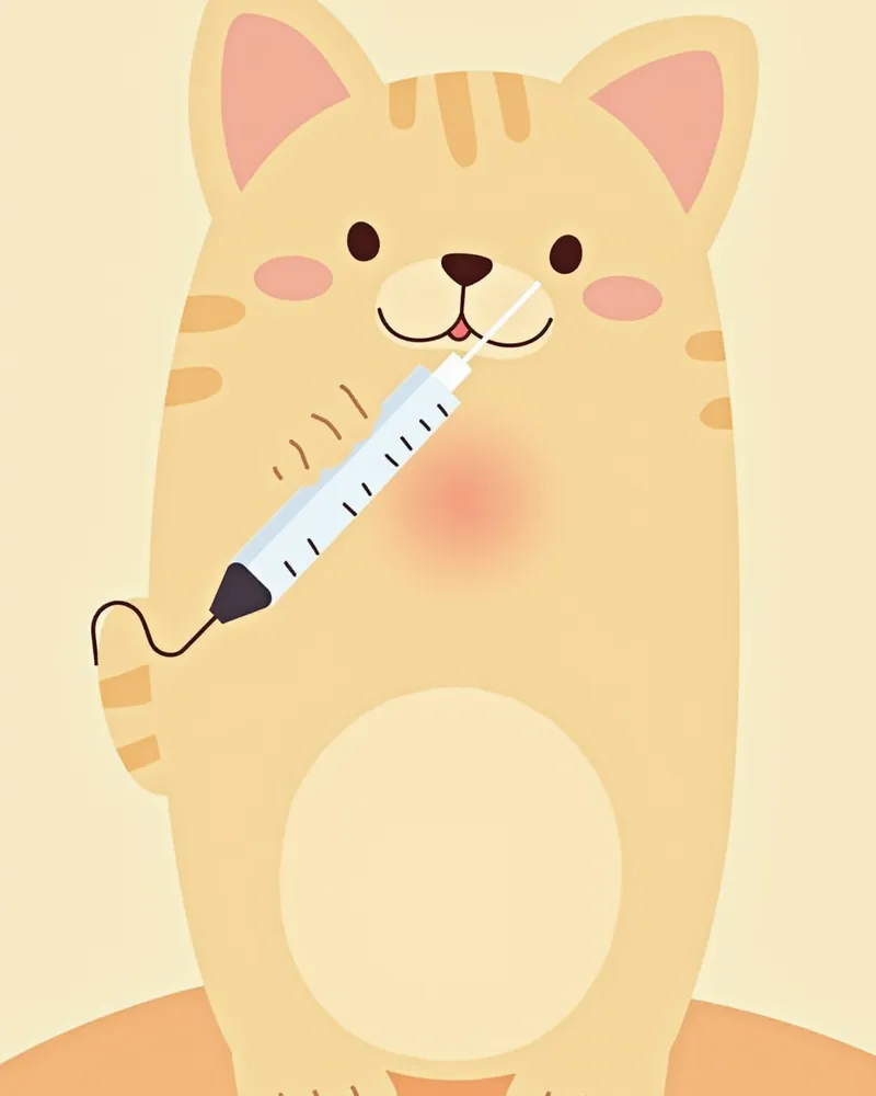피하수액 주입 후 부종이 생긴 고양이 피부