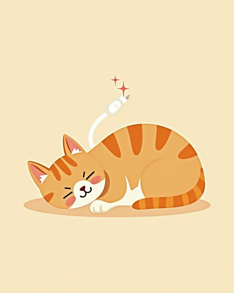 SUB 수술 후 회복 중인 고양이