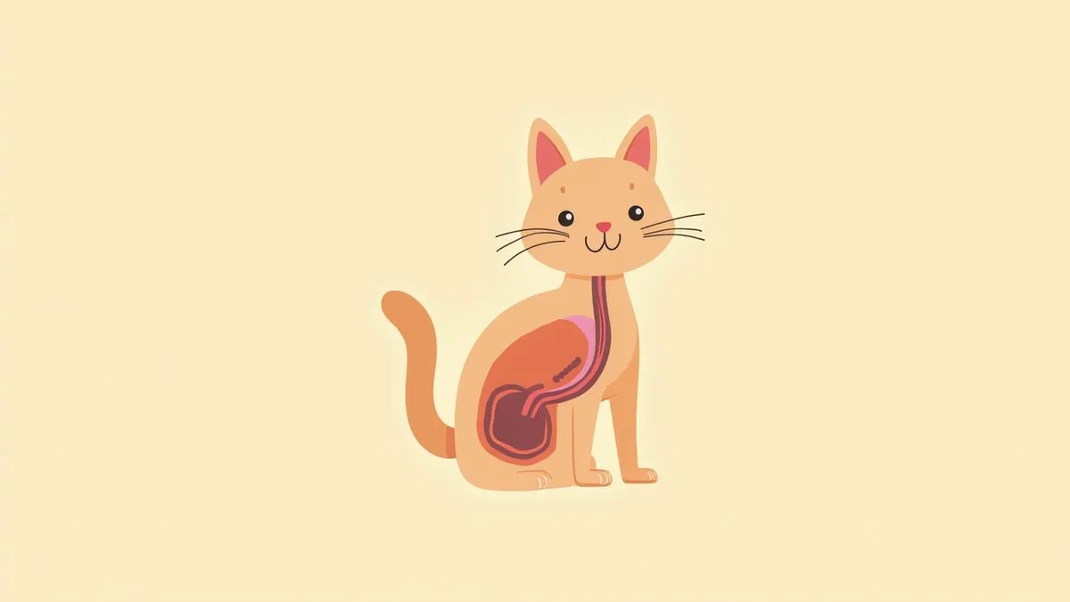 고양이 요로계와 SUB 기구 배치를 보여주는 해부도