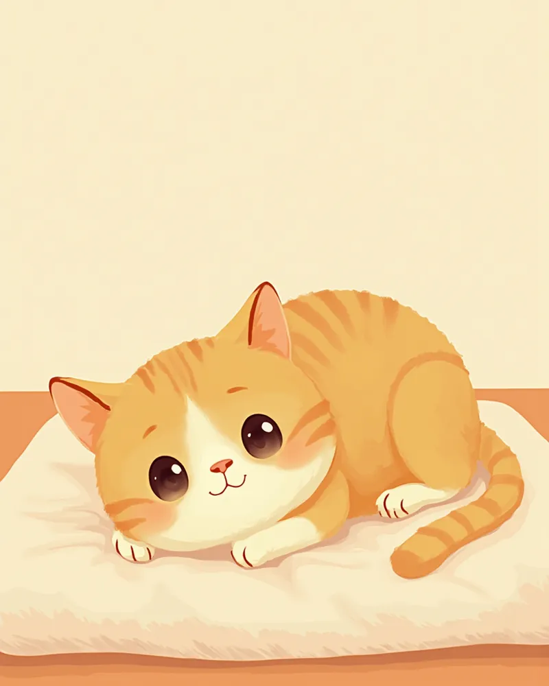 기절 후 멍한 표정으로 쓰러진 고양이