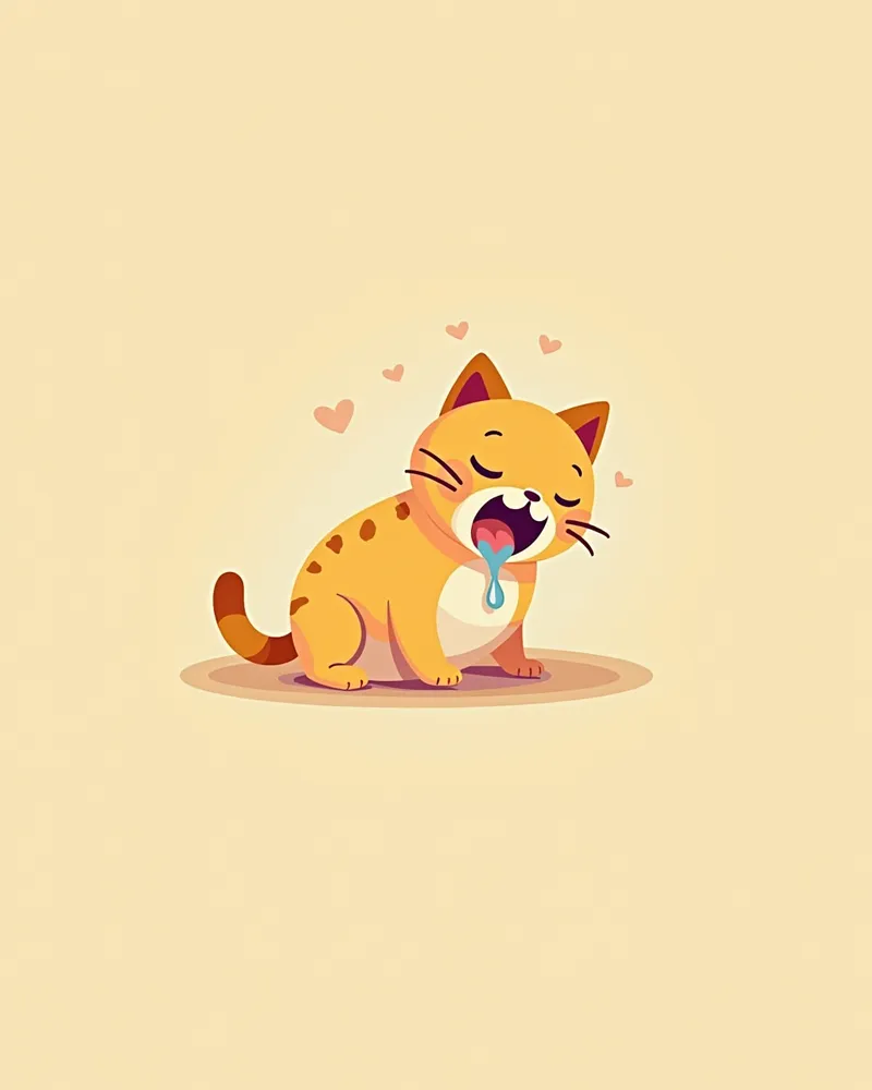 고양이 턱관절 탈구로 입이 벌어진 모습