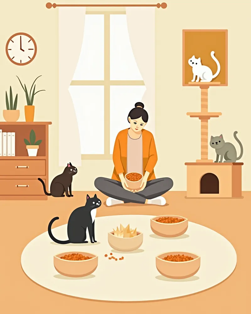 고양이 자원을 분산 배치하는 보호자