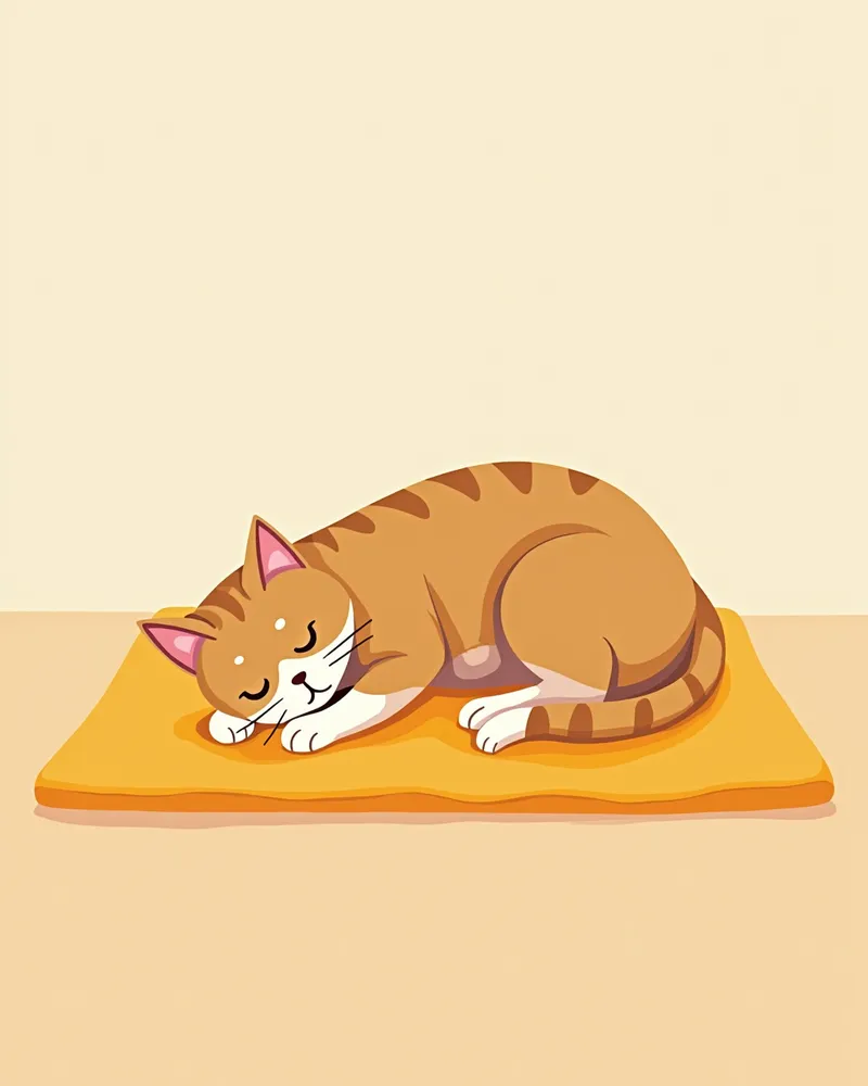 집에서 흉수 천자 후 회복 중인 고양이
