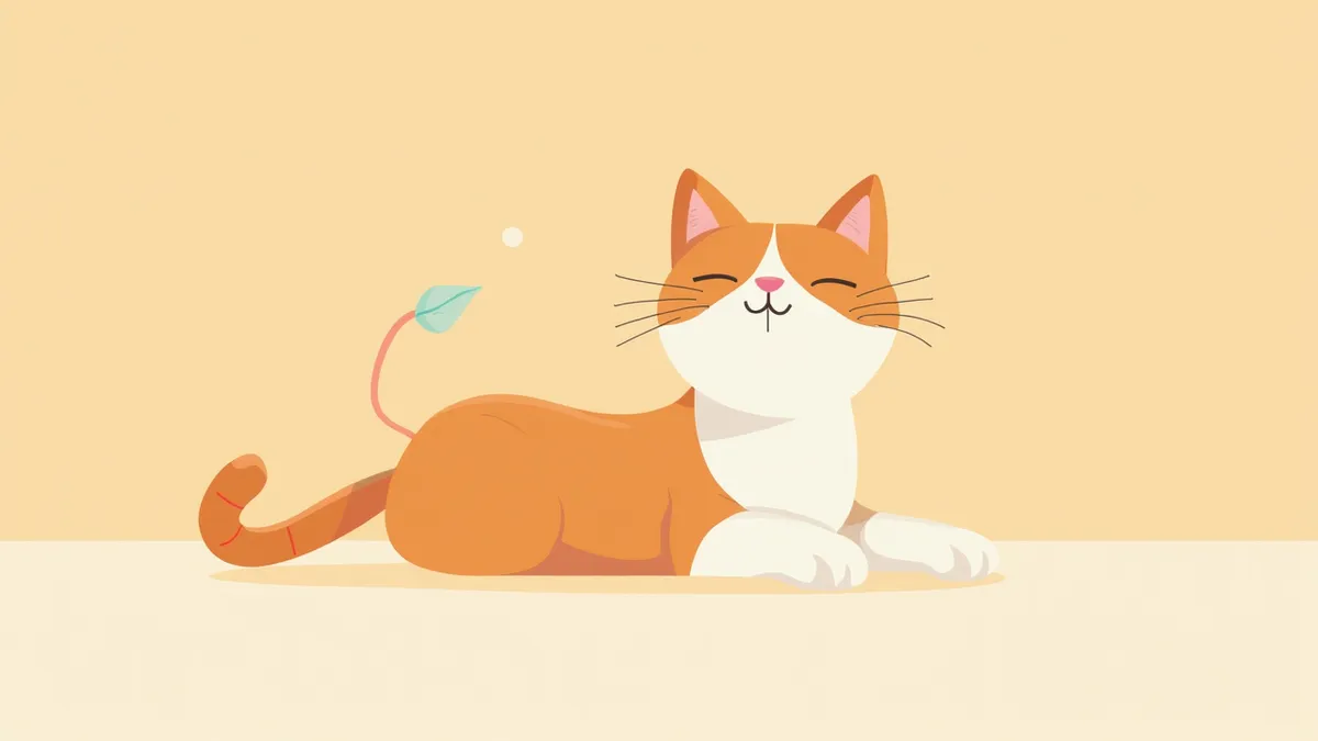 수의사가 노묘의 목 부위 갑상선을 만져보는 모습