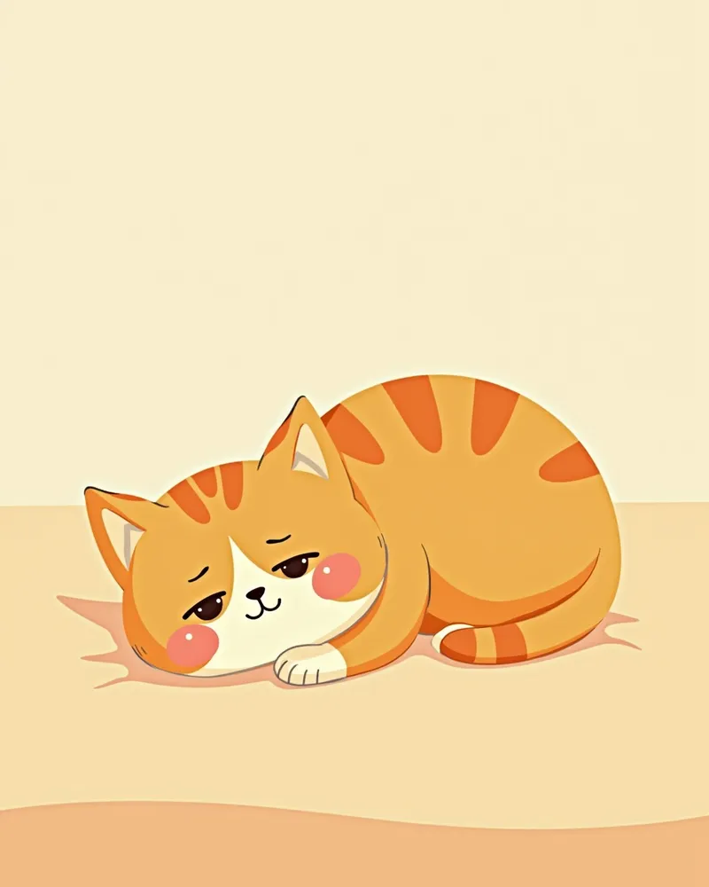 갑상선 기능 항진증으로 인한 피로한 고양이