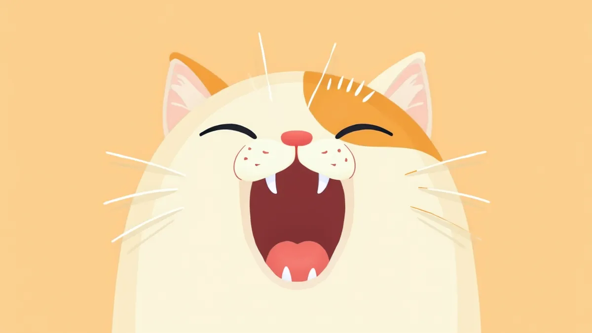 치아 뿌리 쪽 잇몸이 붉게 부은 고양이 구강 클로즈업