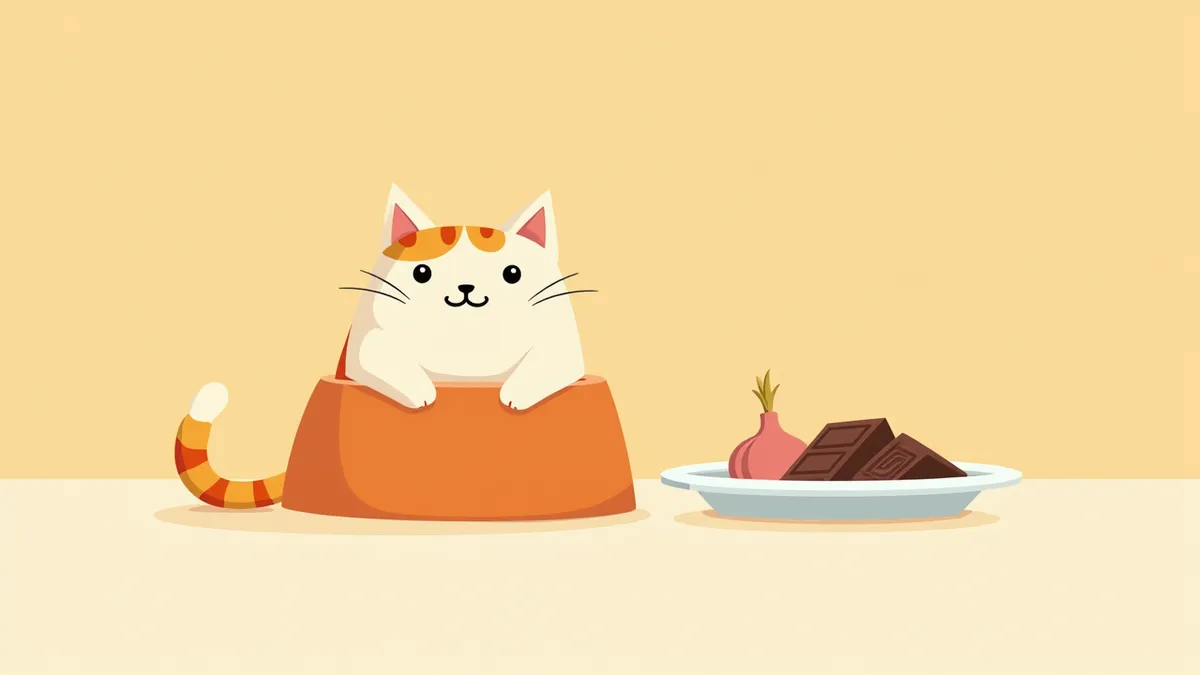 고양이 사료와 인간 음식 비교 이미지