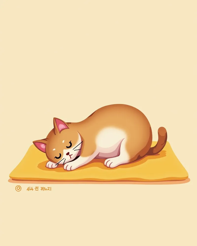 회충 감염으로 인해 배가 부른 어린 고양이
