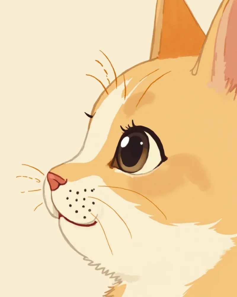 포도막염 가능성을 보이는 고양이 눈 클로즈업