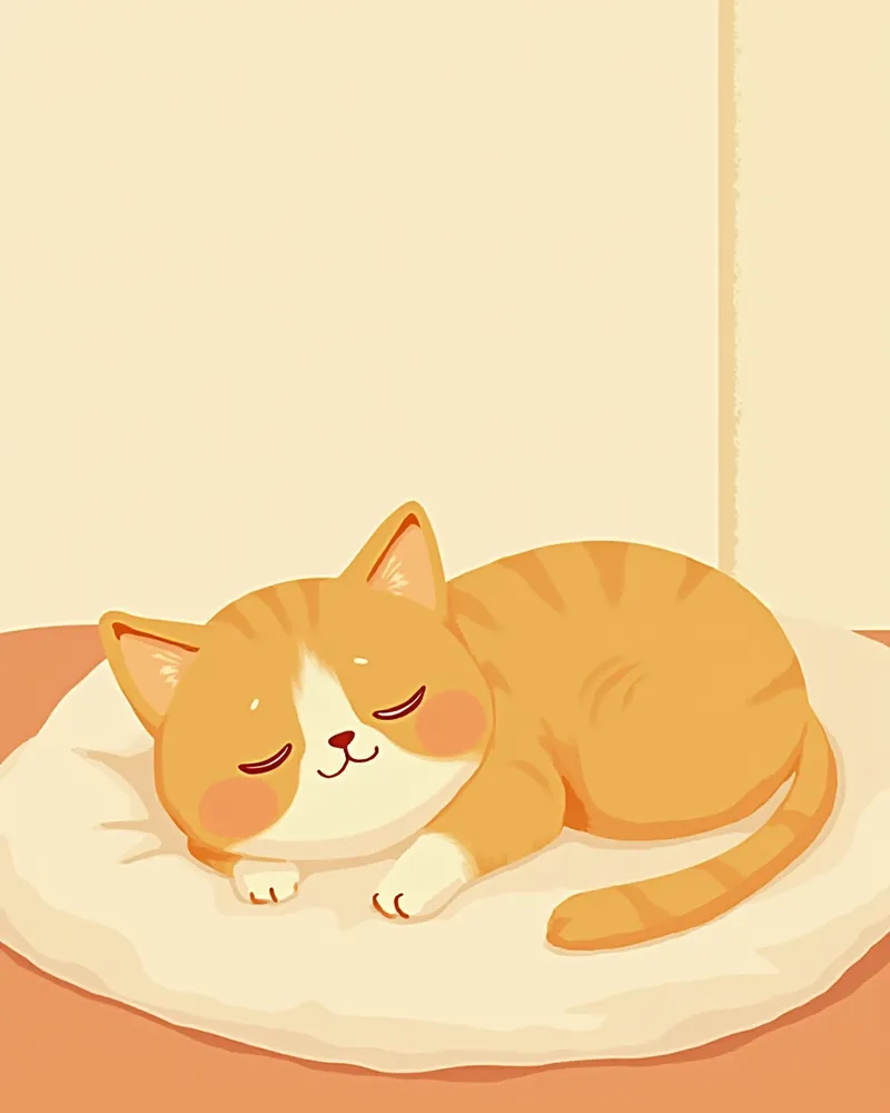 조용하고 안전한 공간에서 쉬고 있는 고양이