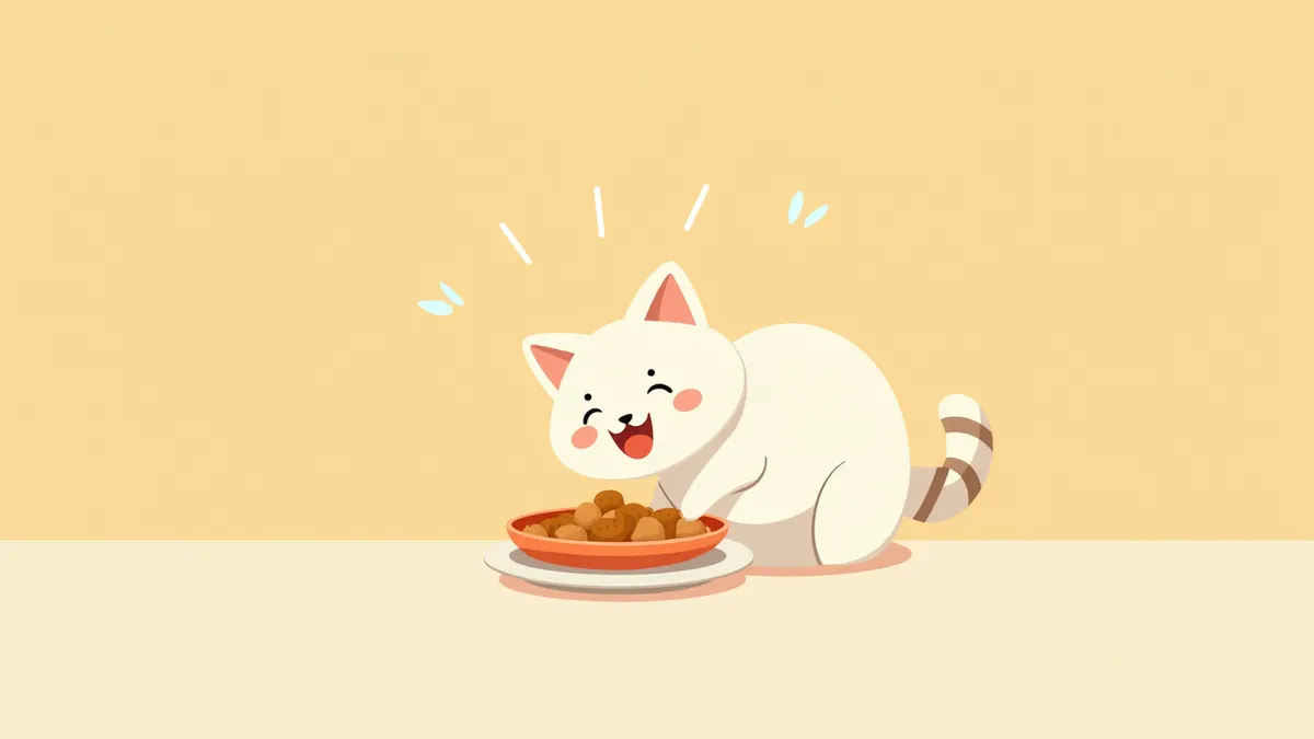 고양이가 참치 간식을 먹는 모습
