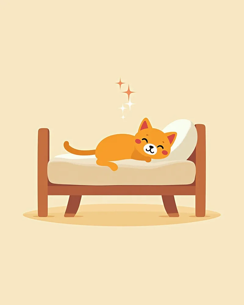 수술 후 회복 중인 고양이의 모습