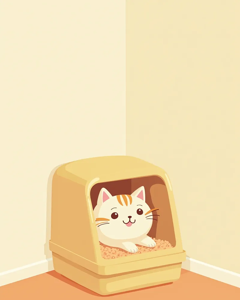 고양이 요도 협착 관리를 위한 화장실 환경 이미지