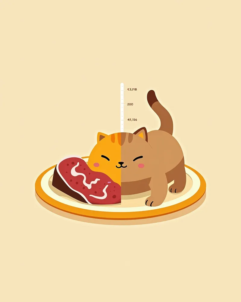 고기 기반과 곡물 기반 사료를 비교한 이미지, pH 스케일이 함께 표시됨