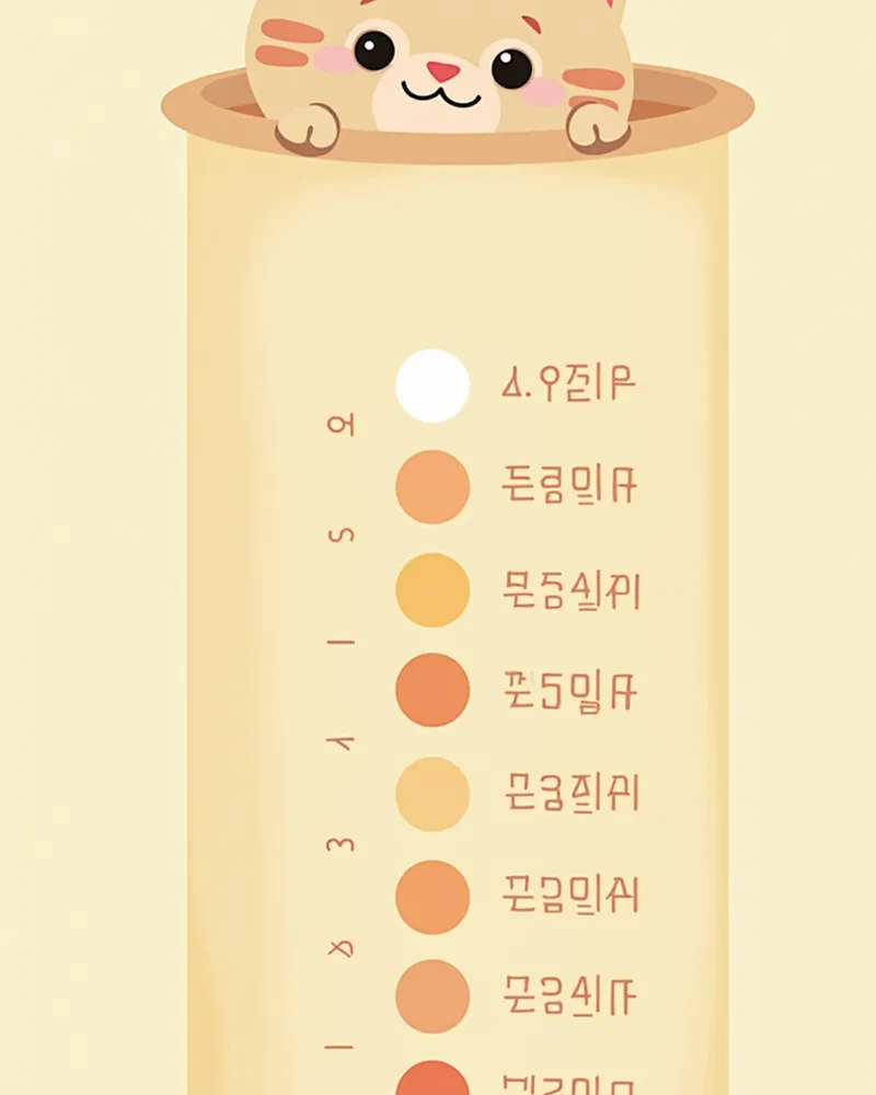 고양이 요비중 정상 범위를 보여주는 그래프