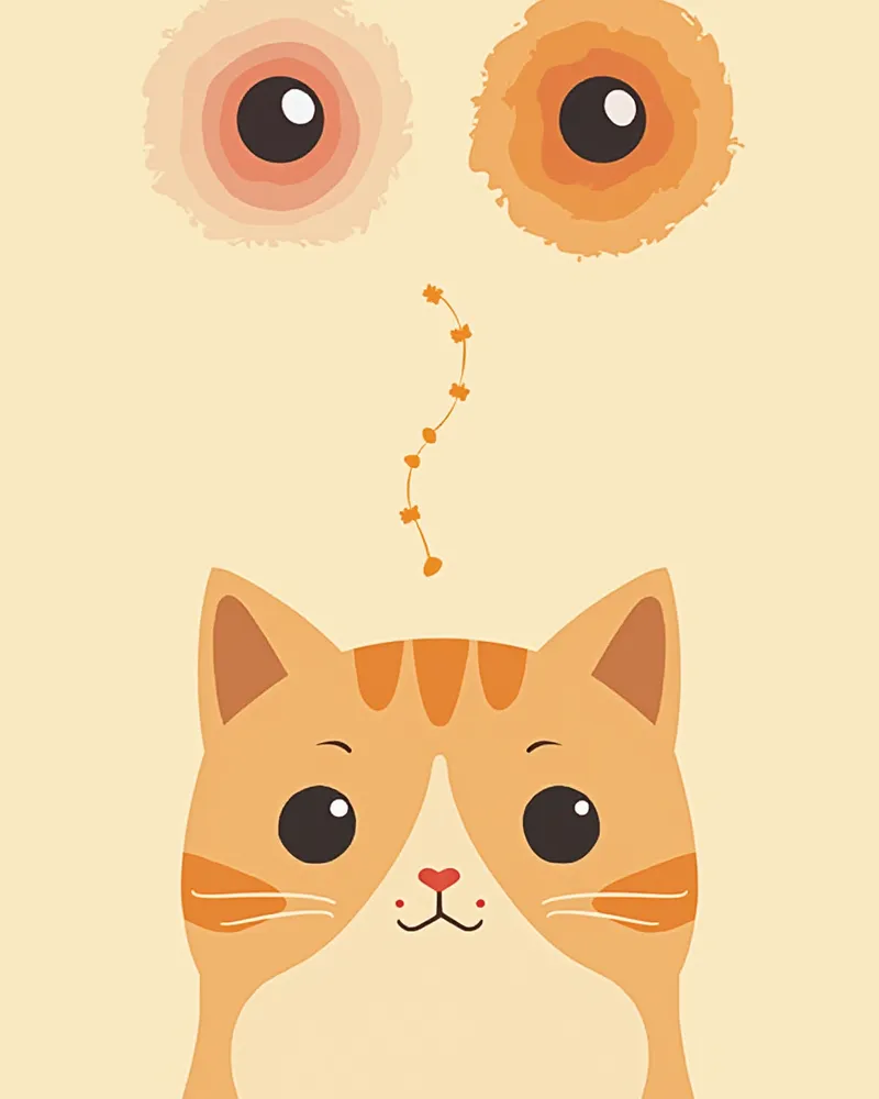건강한 고양이 눈과 포도막염이 있는 눈의 비교 사진