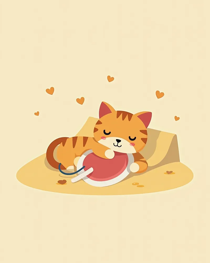심장 수술 후 회복 중인 고양이