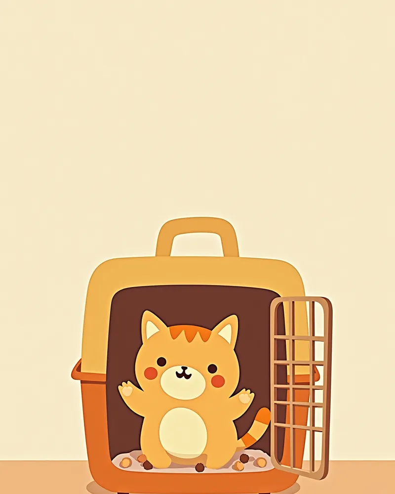 이동장에 자발적으로 들어가는 고양이