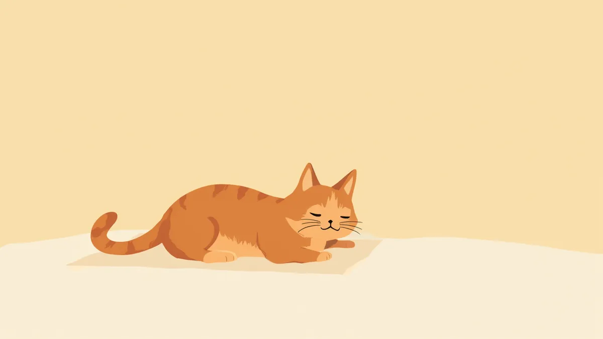 새벽에 막 잠에서 깬 줄무늬 고양이